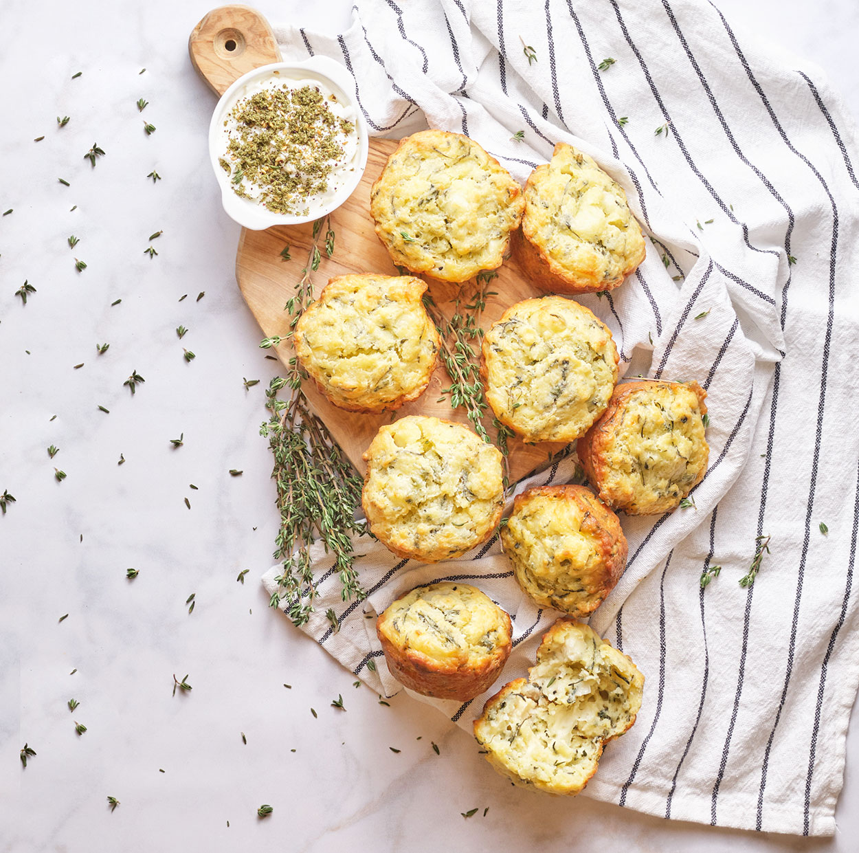 Fresh Thyme and Cheese Muffins