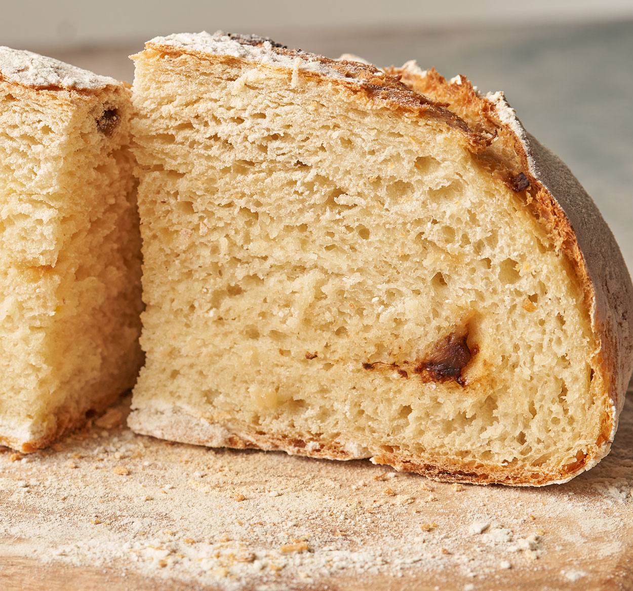Easy Crusty Bread with Roasted Garlic The Table Diaries