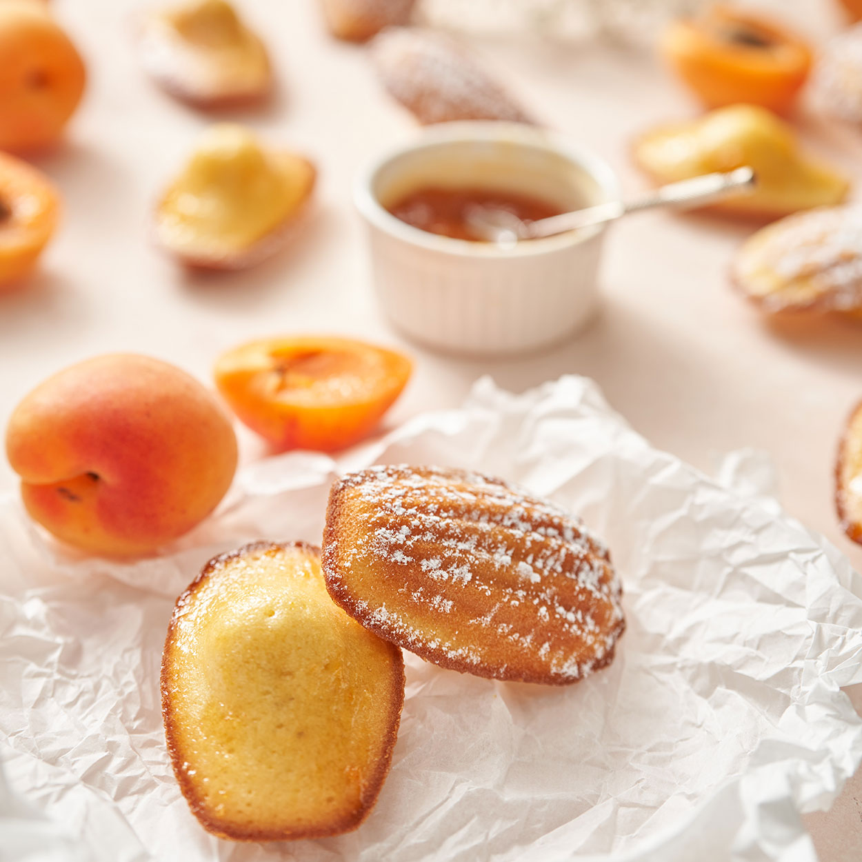 Madeleines with Apricot Glaze