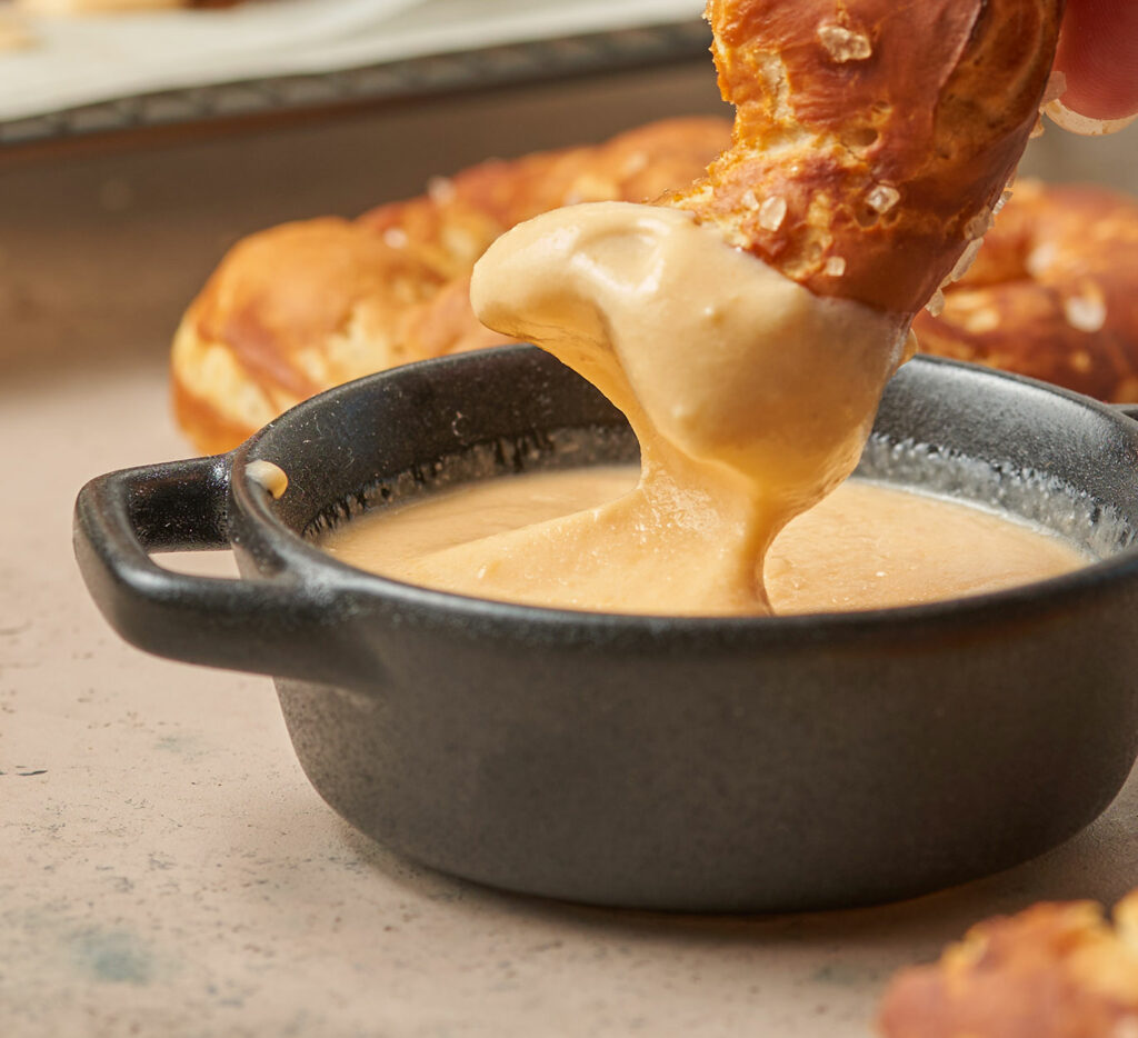 Soft Pretzel with Cheese Sauce